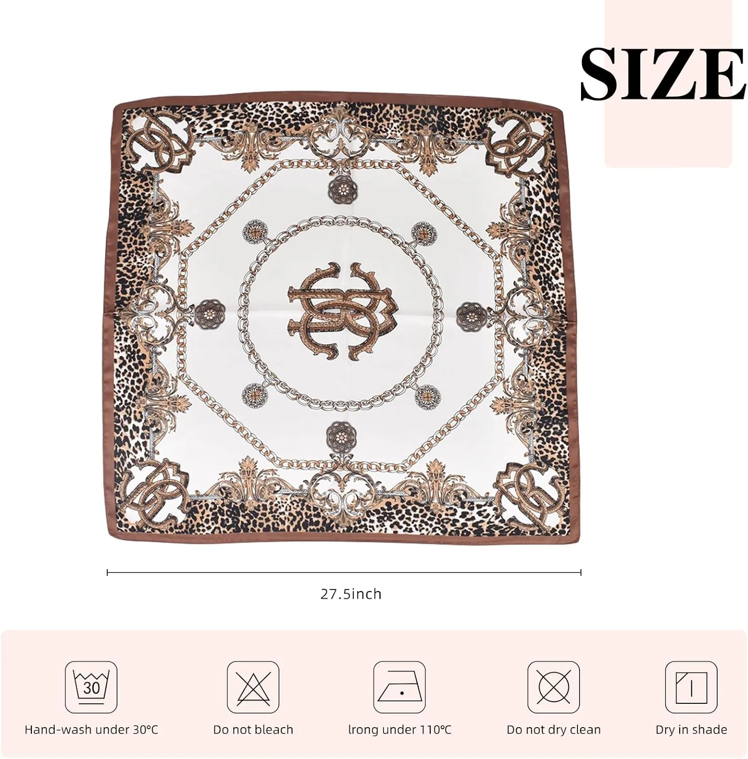 27.5 Inches Silk Head Scarf for Women Satin Hair Scarf Silk Wrap Neck Square Scarves Feeling Scarf Boho Headwear