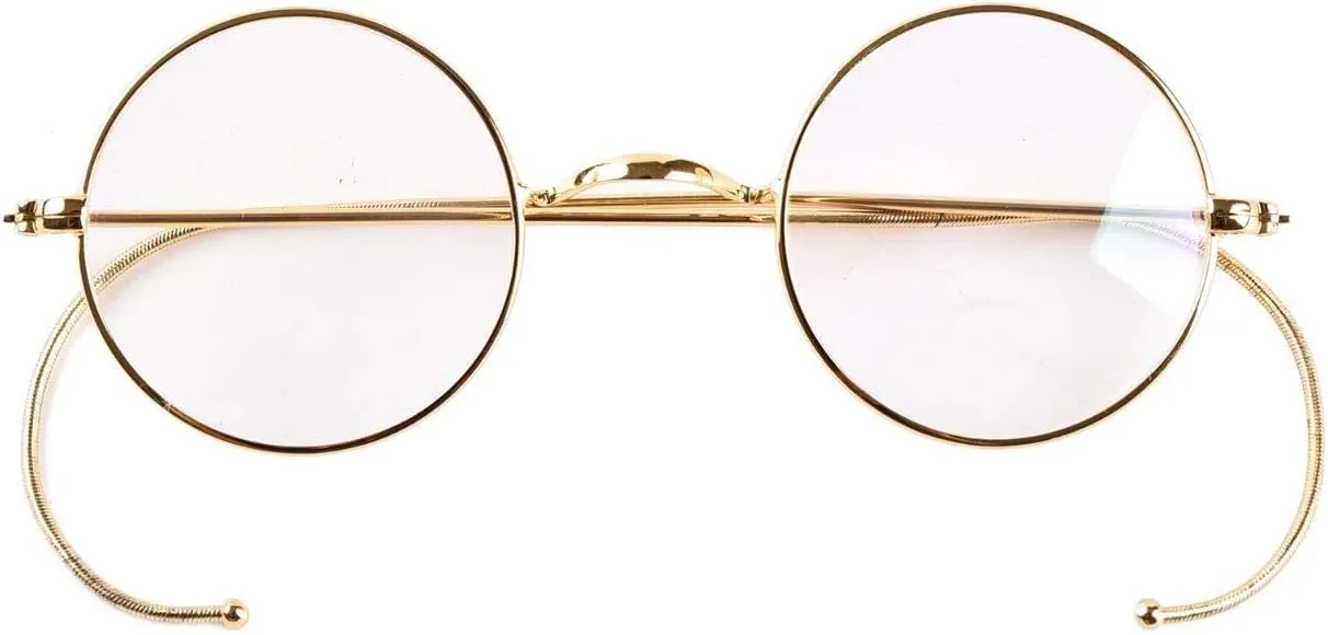 Agstum Blue Light Blocking Reading Glasses, Small Round Wire Rim Readers for Computer Use Anti-Glare Cut UV400