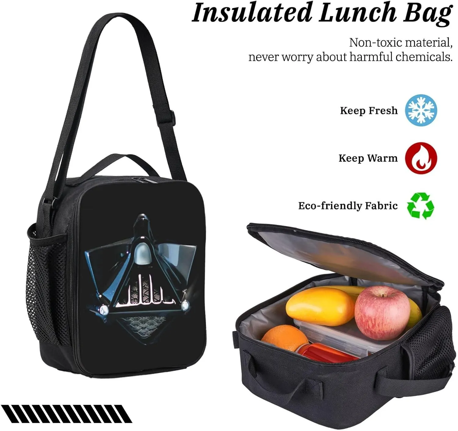 Backpacks Pen Bag Lunch Bag Set Darth Masks Vader Casual Elementary Daypacks Lightweight Elementary Laptop Backpack Camping Travel Bookbag