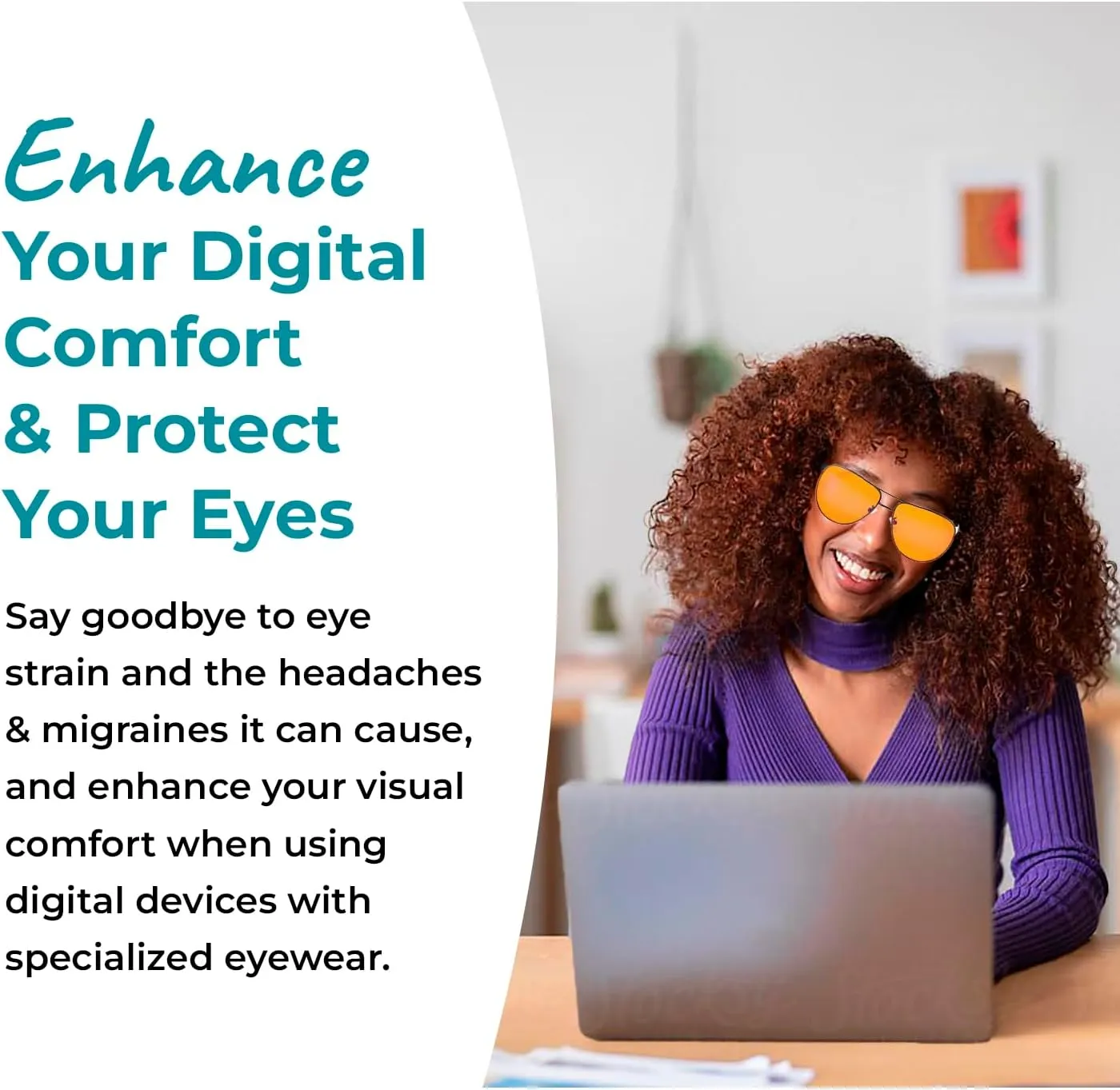 Blue Light Blocking Glasses for Computer, TV, Gaming Improve Sleep by Naturally Producing Melatonin for Women   Men – 99.9% Night-time Amber Lens – Metal Aviator Frame