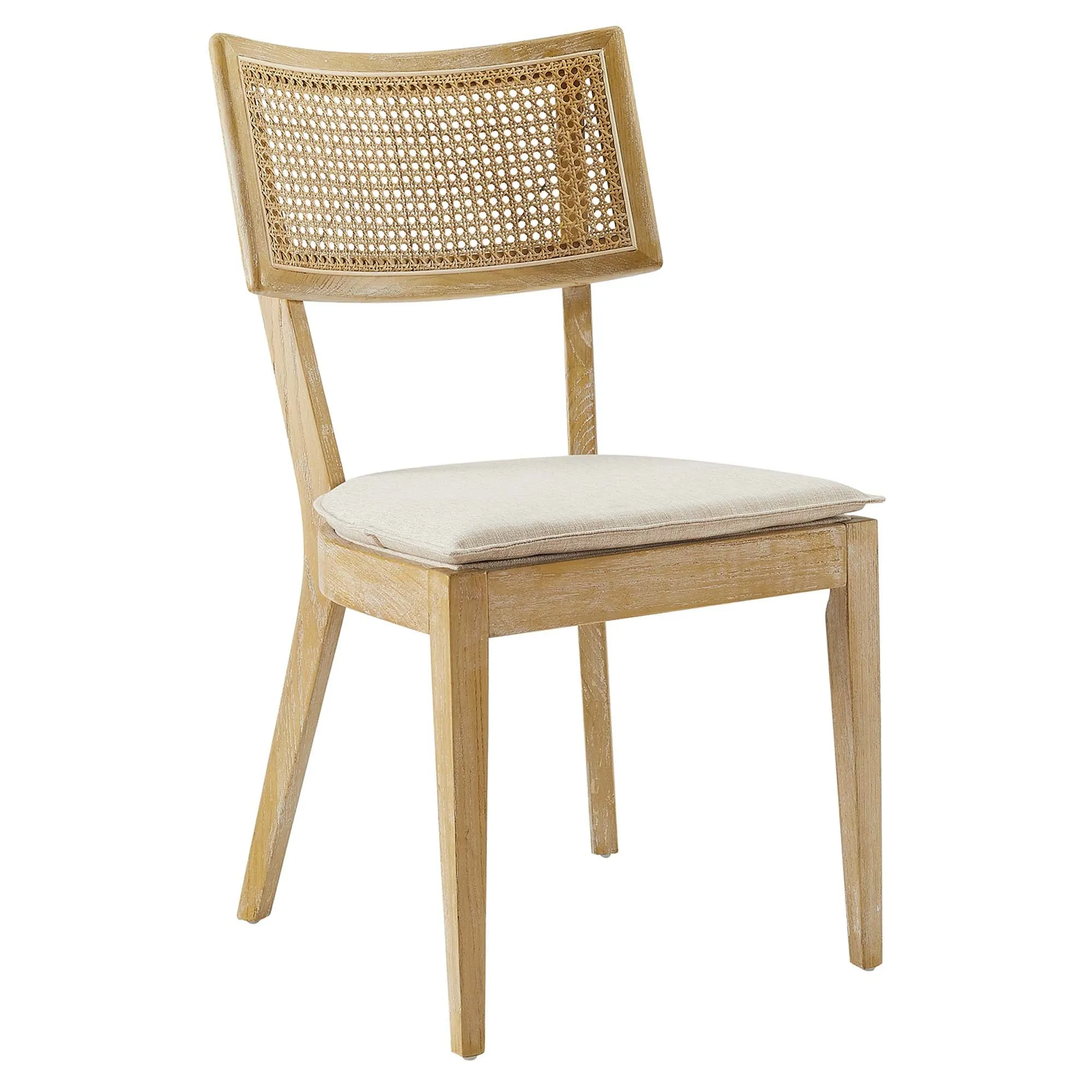 Caledonia Fabric Upholstered Wood Dining Chair Set of 2 by Modway