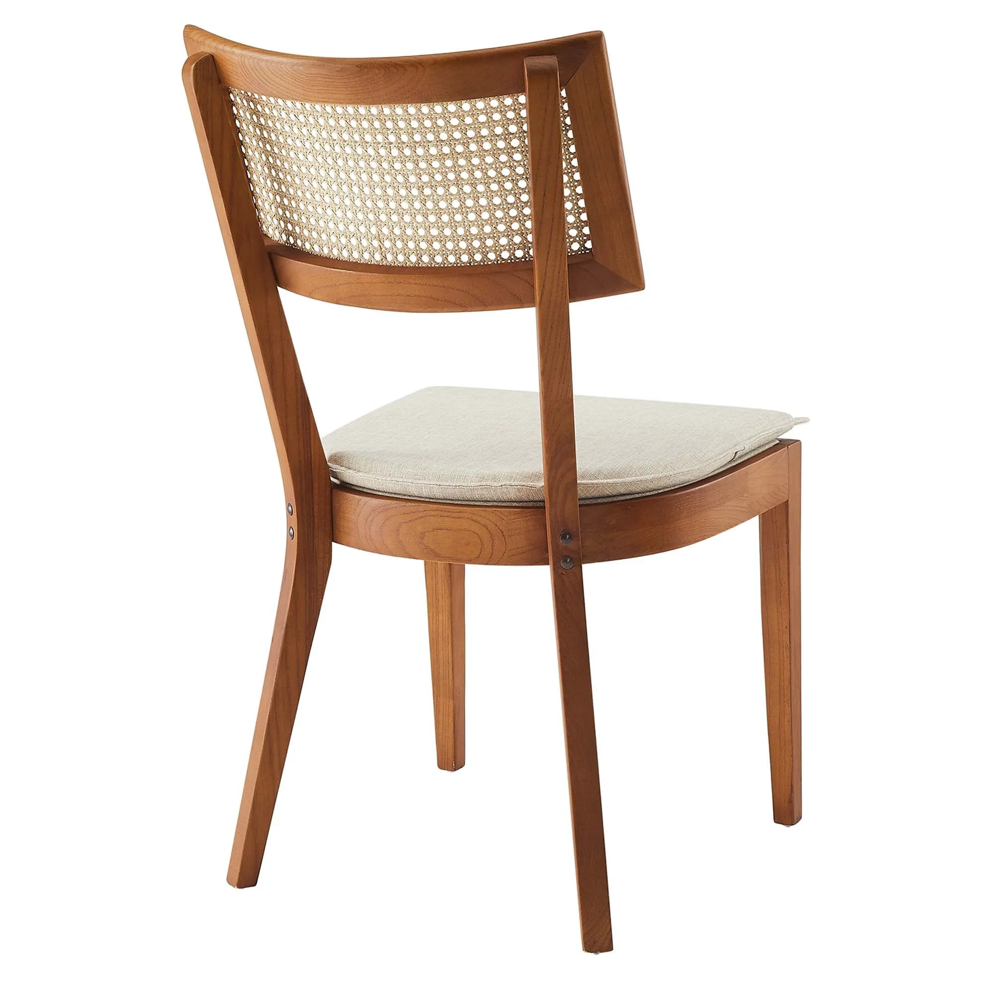 Caledonia Fabric Upholstered Wood Dining Chair Set of 2 by Modway