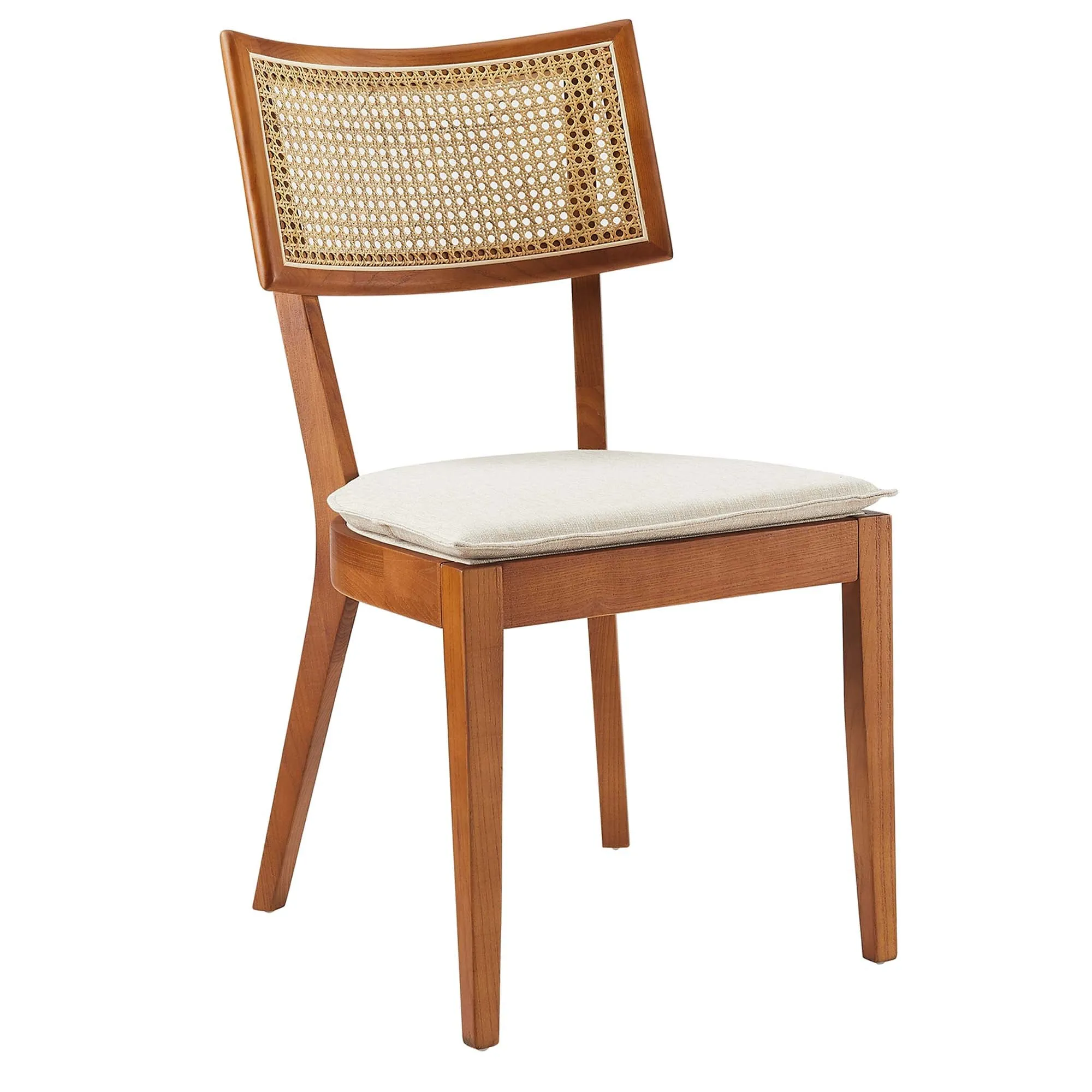 Caledonia Fabric Upholstered Wood Dining Chair Set of 2 by Modway