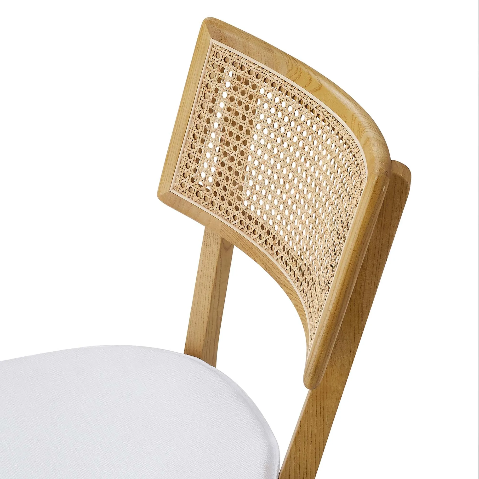 Caledonia Fabric Upholstered Wood Dining Chair Set of 2 by Modway