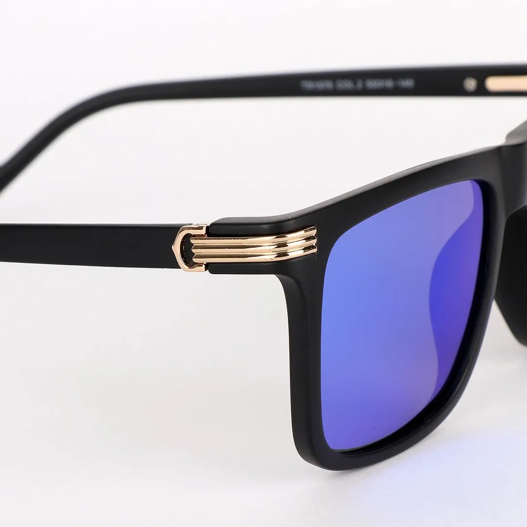 Cartier Classy Polarized Black And Blue Lens Sunglasses