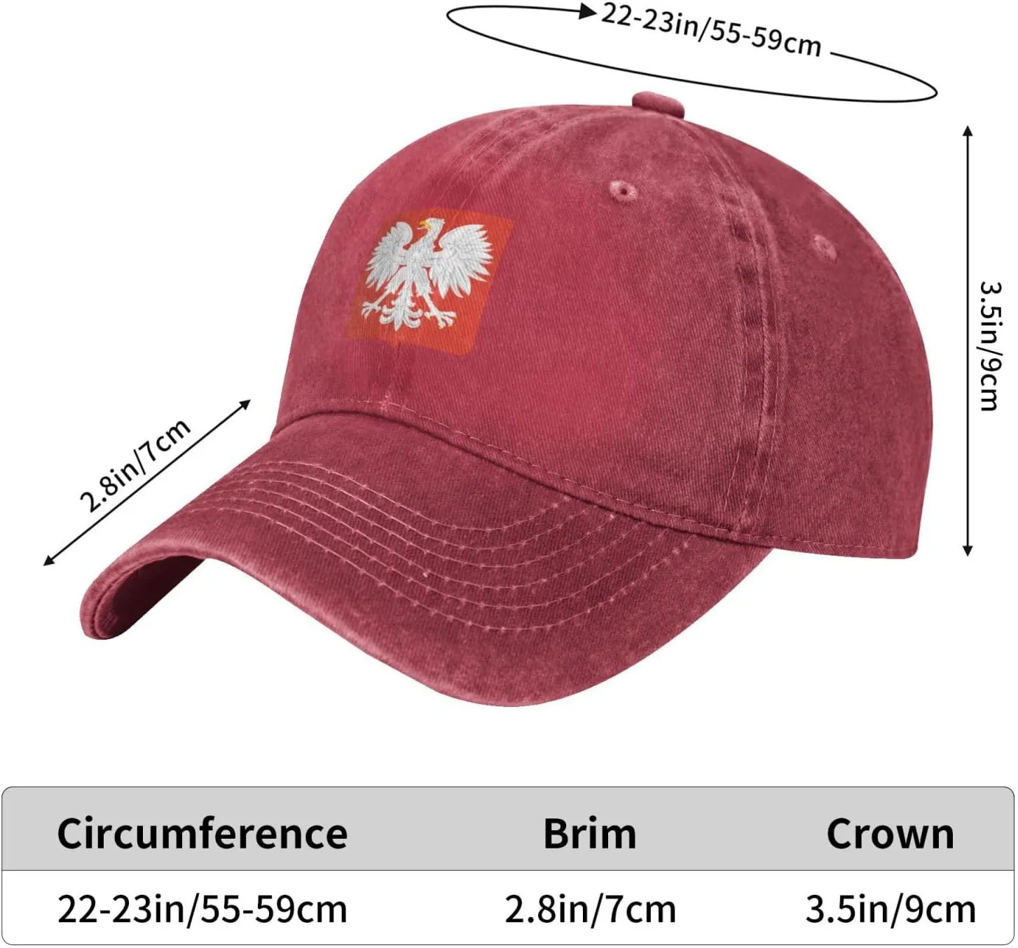 Coat of arms of Poland Baseball Cap for Men Women Vintage Trucker Hat Golf Hats Dad Hat