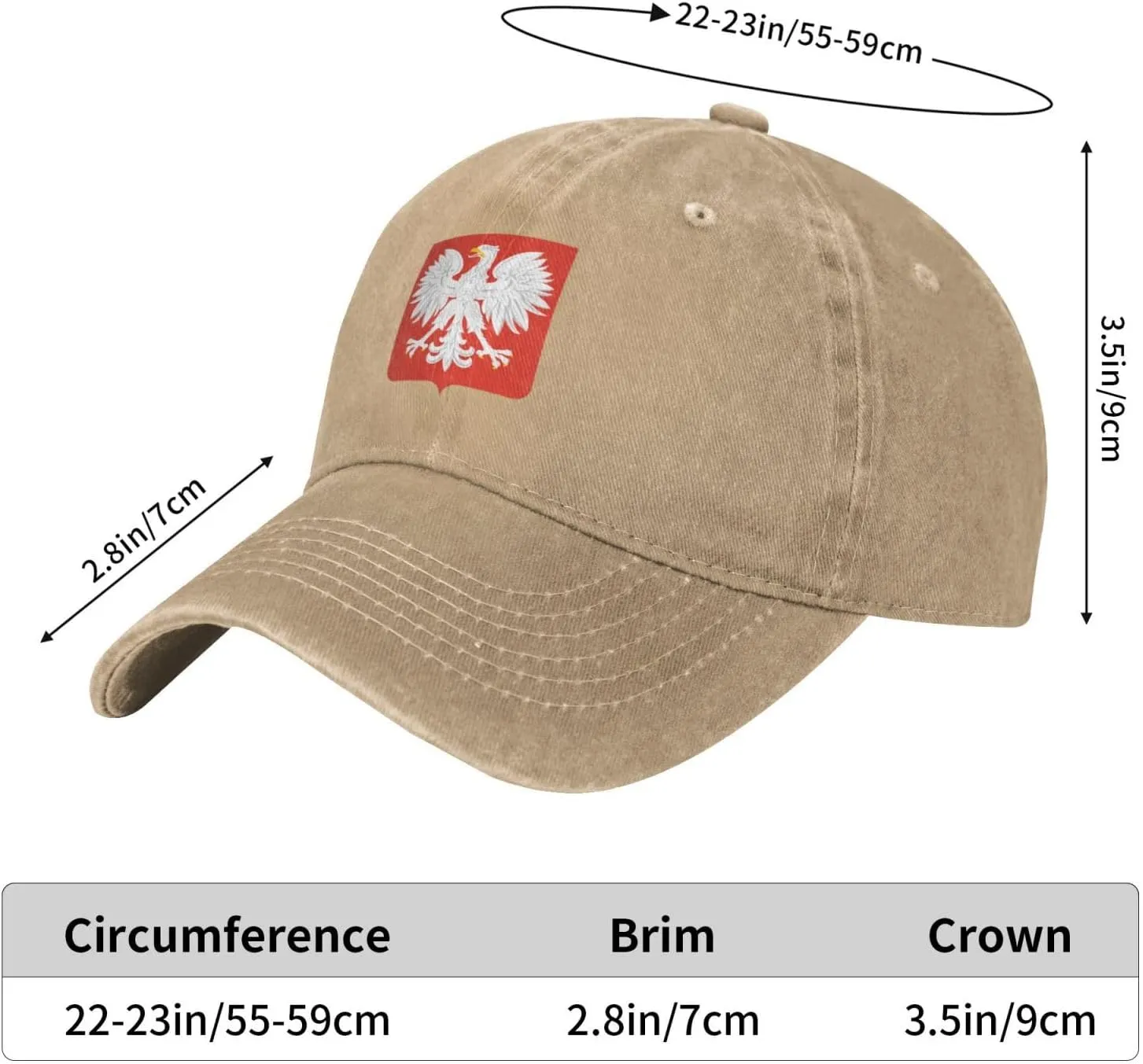 Coat of arms of Poland Baseball Cap for Men Women Vintage Trucker Hat Golf Hats Dad Hat