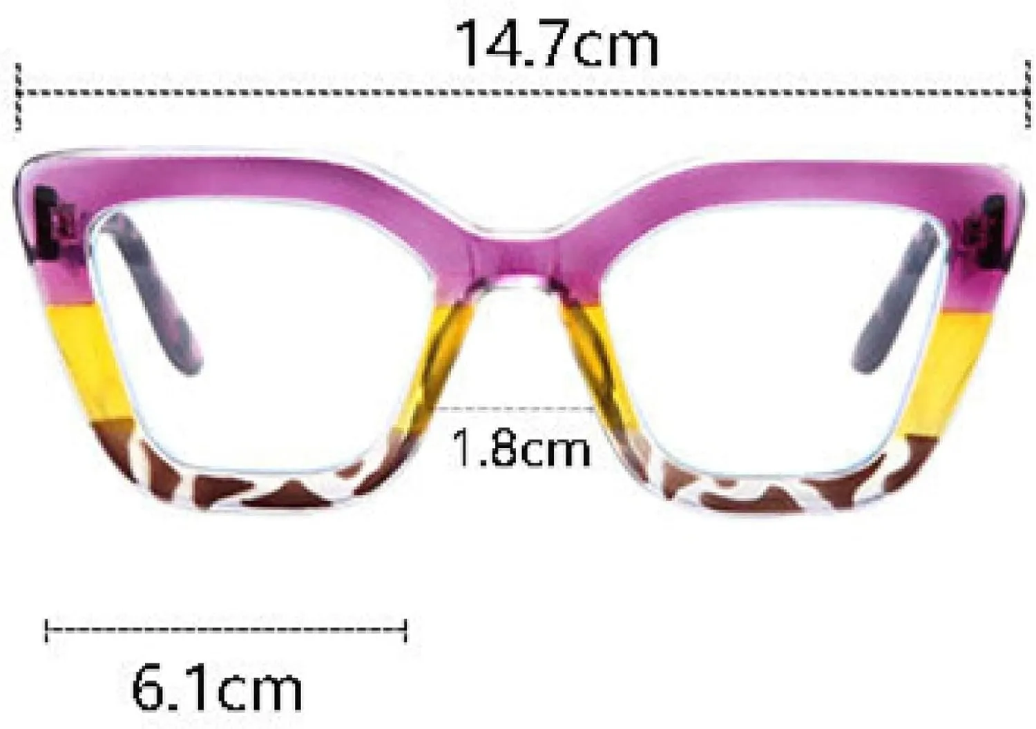 Colorful Glasses Frame Men Women Trendy Rivet Clear Eyeglass