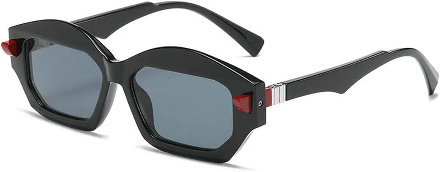COTIA Cat Eye Sunglasses for Women Men Personality Trendy Vintage Y2k Square Cateye Style Polygon Sun Glasses W35