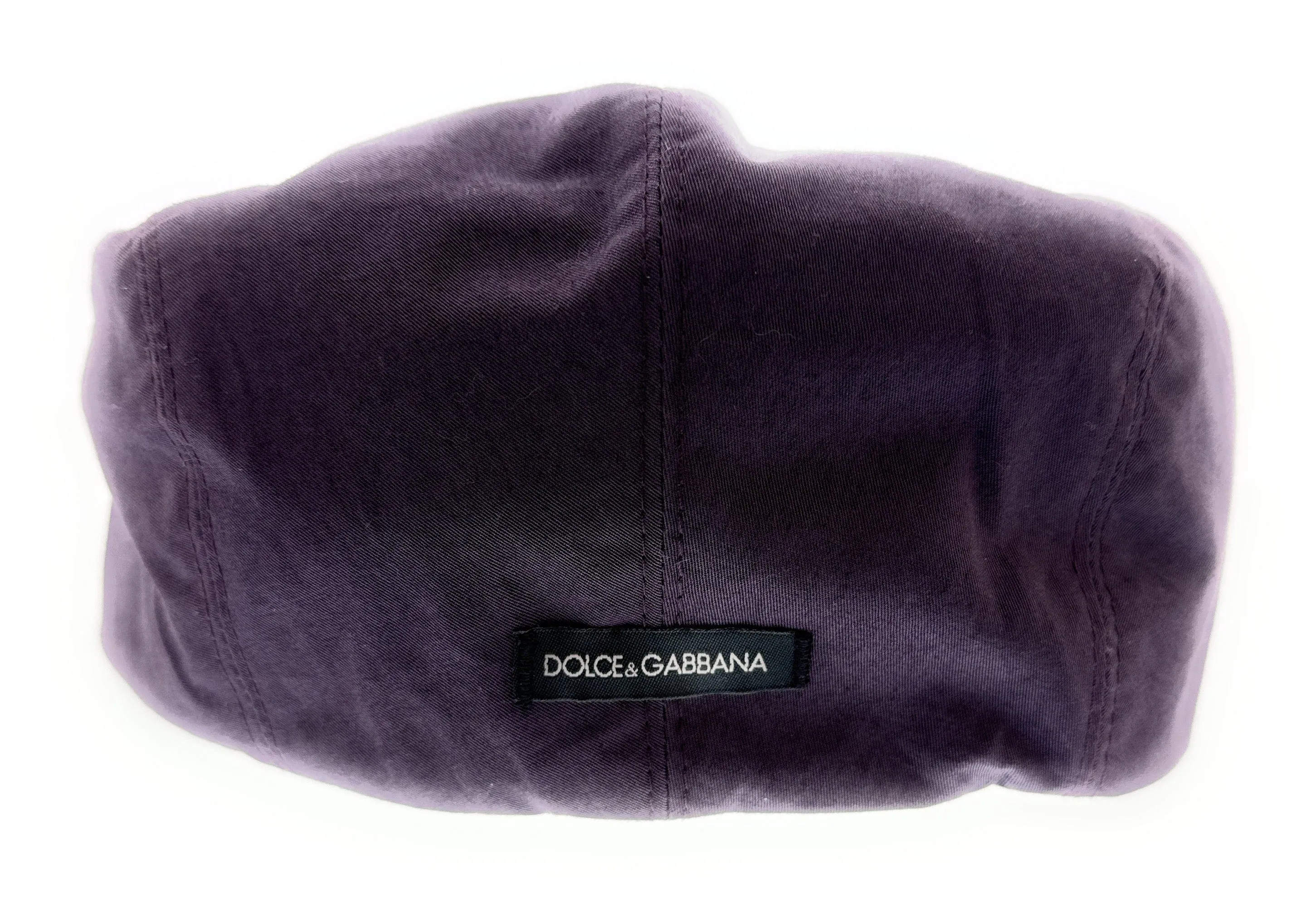 Dolce & Gabbana Men’s Purple Cotton Flat Cap –  Luxury Headwear-Adult M