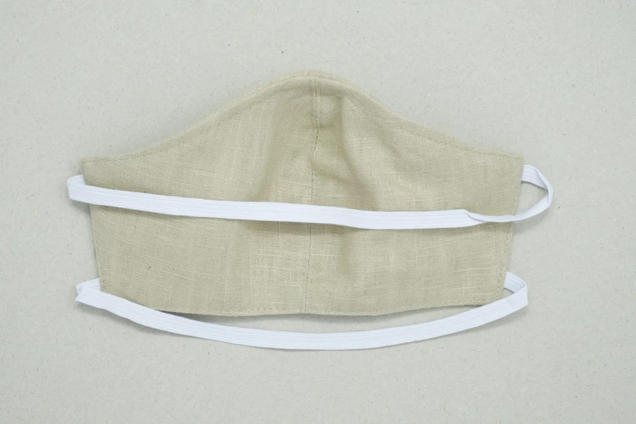 Fashionable Linen Face Mask Ireland, 2 Ply or 3 Ply with Nose Wire