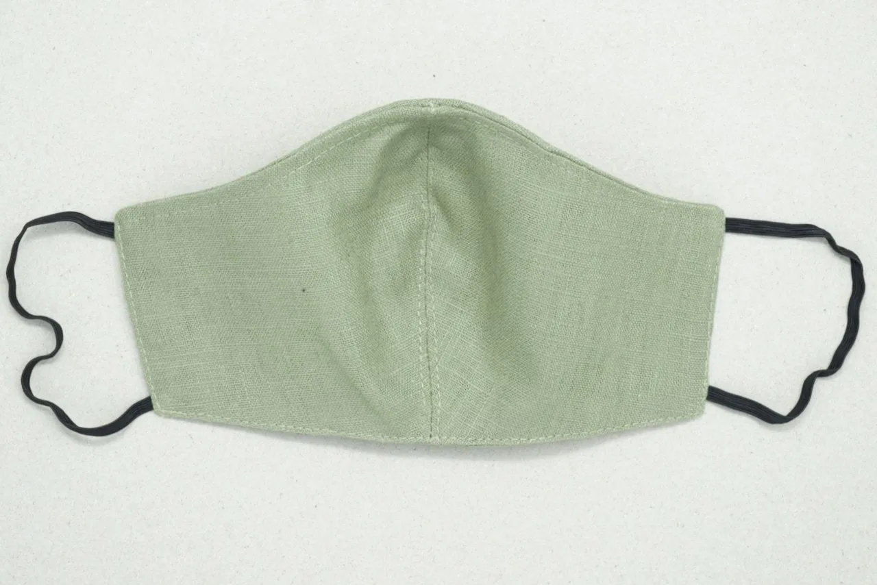 Fashionable Linen Face Mask Ireland, 2 Ply or 3 Ply with Nose Wire