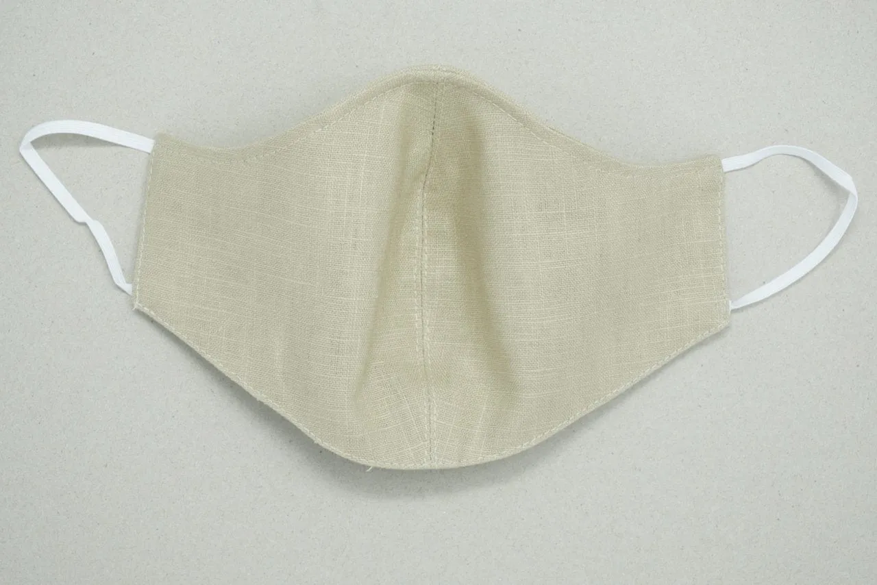 Fashionable Linen Face Mask Ireland, 2 Ply or 3 Ply with Nose Wire
