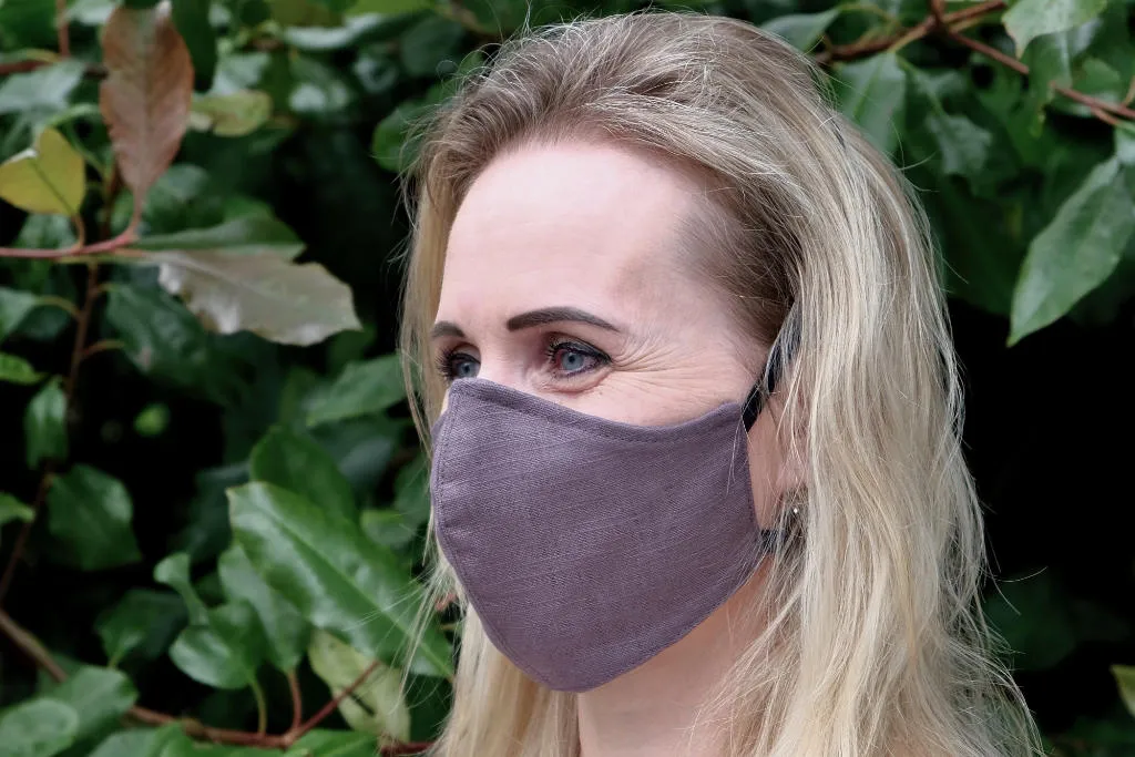 Fashionable Linen Face Mask Ireland, 2 Ply or 3 Ply with Nose Wire