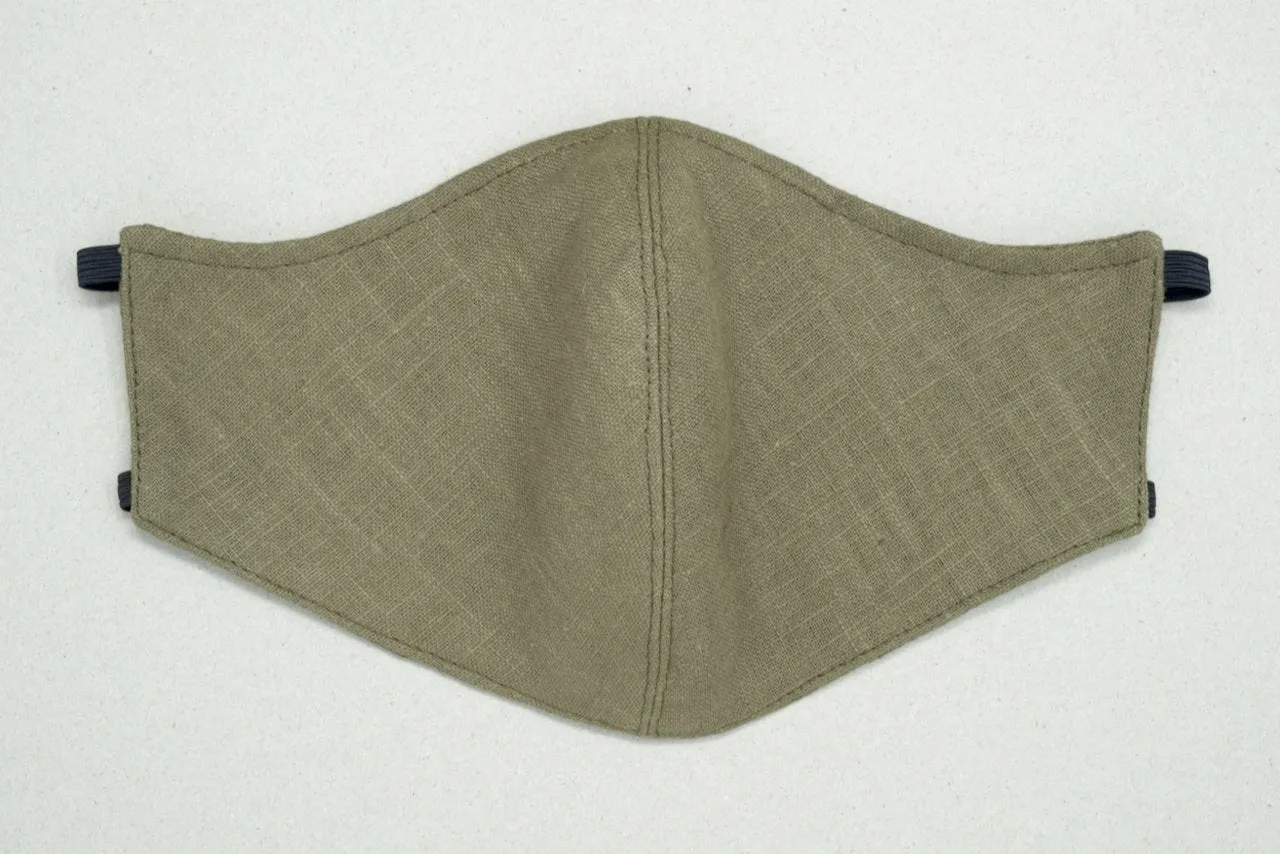 Fashionable Linen Face Mask Ireland, 2 Ply or 3 Ply with Nose Wire