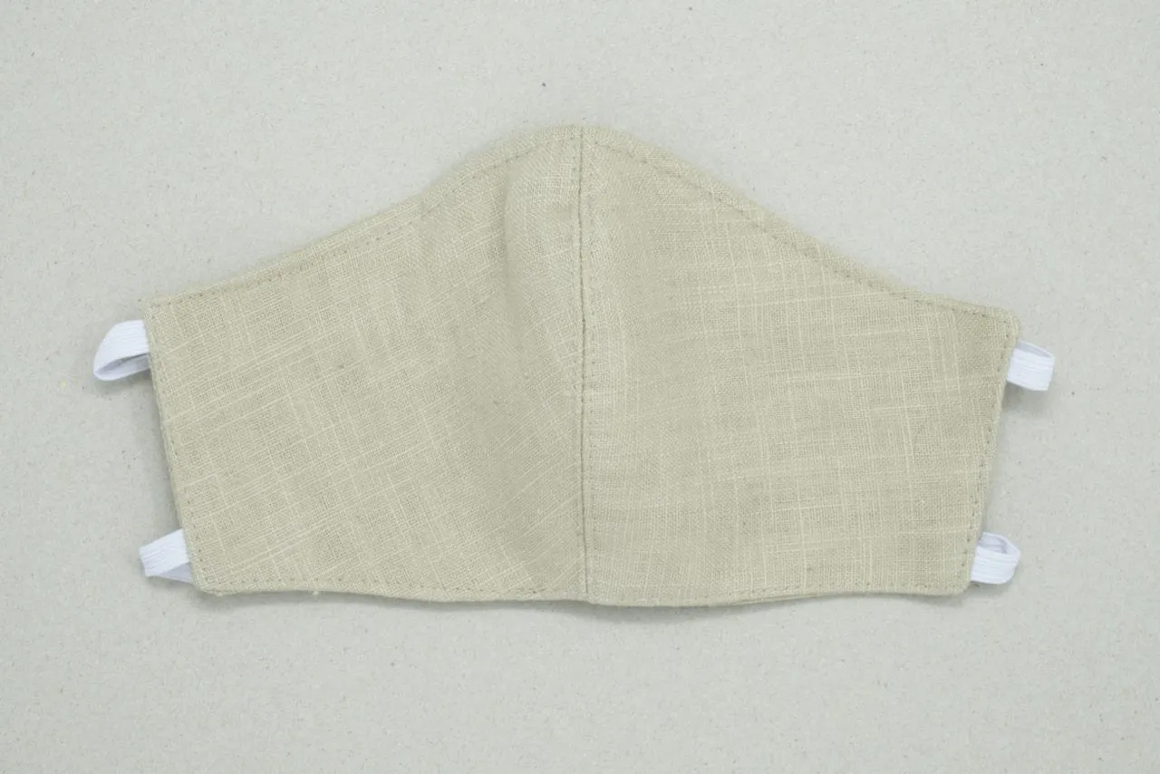 Fashionable Linen Face Mask Ireland, 2 Ply or 3 Ply with Nose Wire