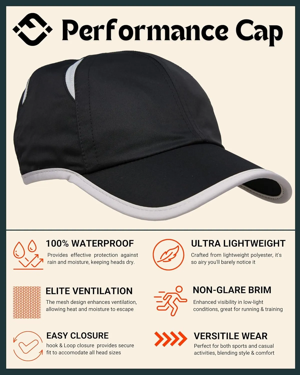 Funky Junque Men's Lightweight Breathable Baseball Cap - Quick Dry Running Hat - Classic Colors, Club Designs, Easter Pastels