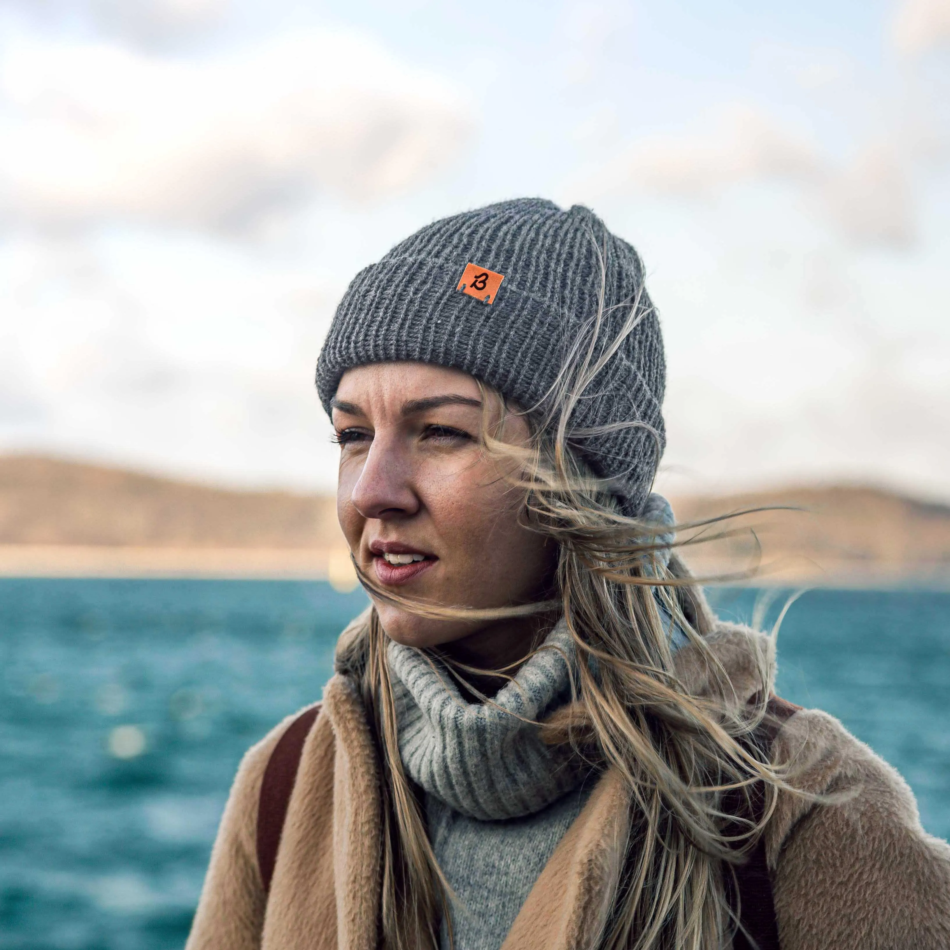 Grey Mix Trawler Wooly Hat