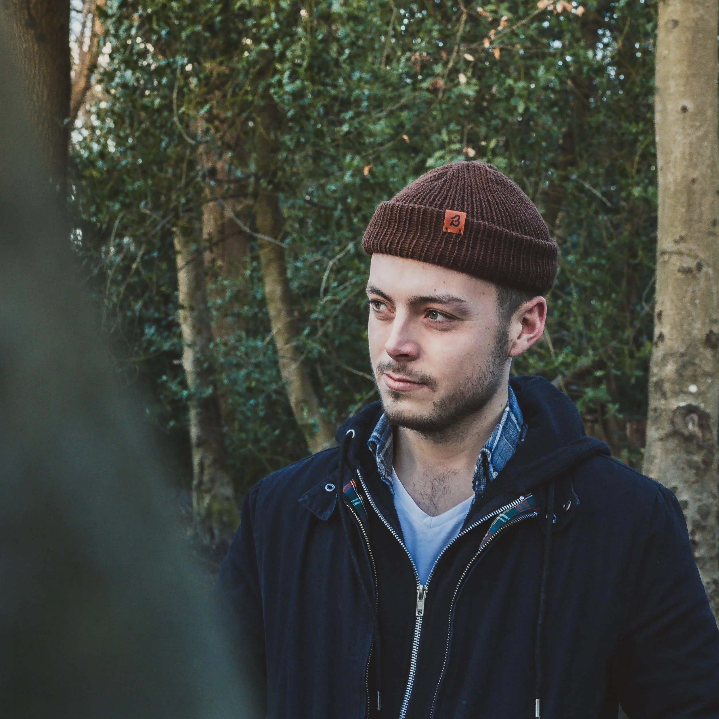 Grey Mix Trawler Wooly Hat