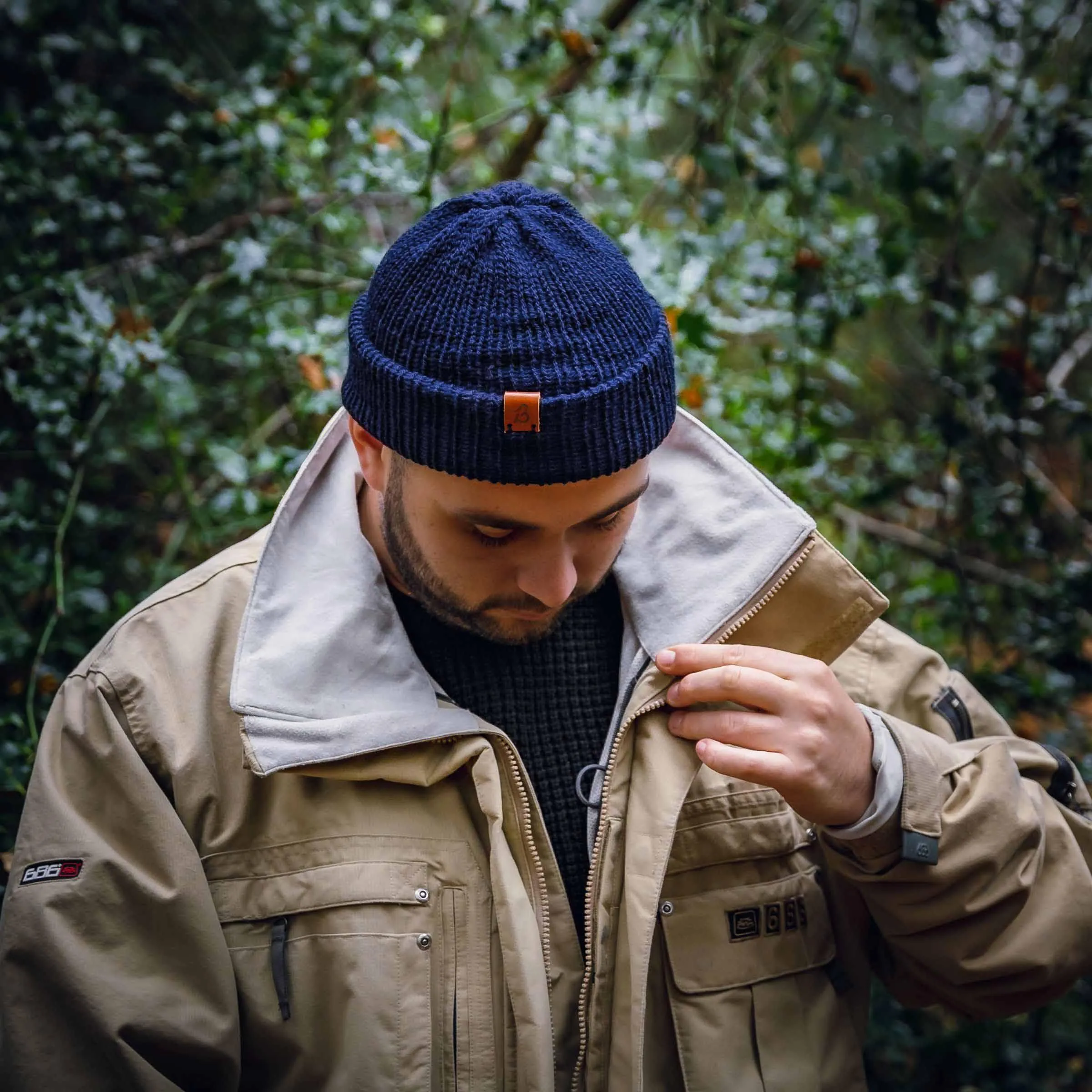 Grey Mix Trawler Wooly Hat