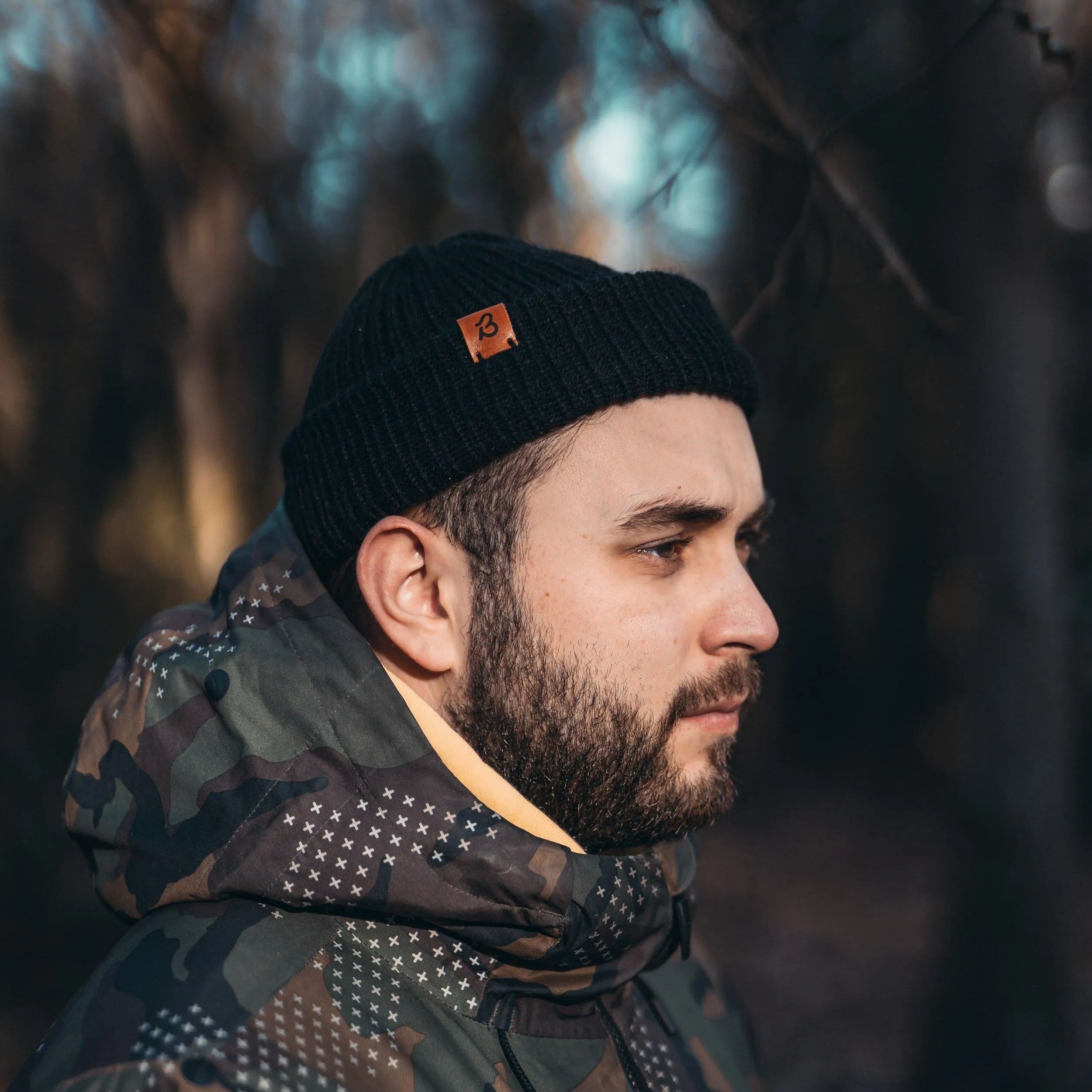 Grey Mix Trawler Wooly Hat