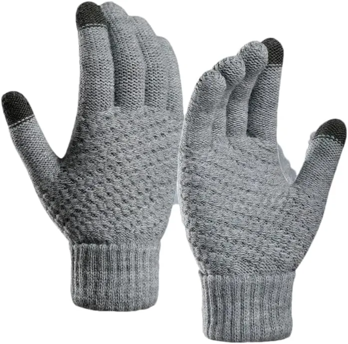 Hgvcfcv Women's Men's Warm Winter Touchscreen Gloves Stretch Knit Gloves Wool Gloves Outdoor Gloves