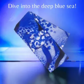 Le Foulart Multi-functional Scarf Deep Blue Sea Print