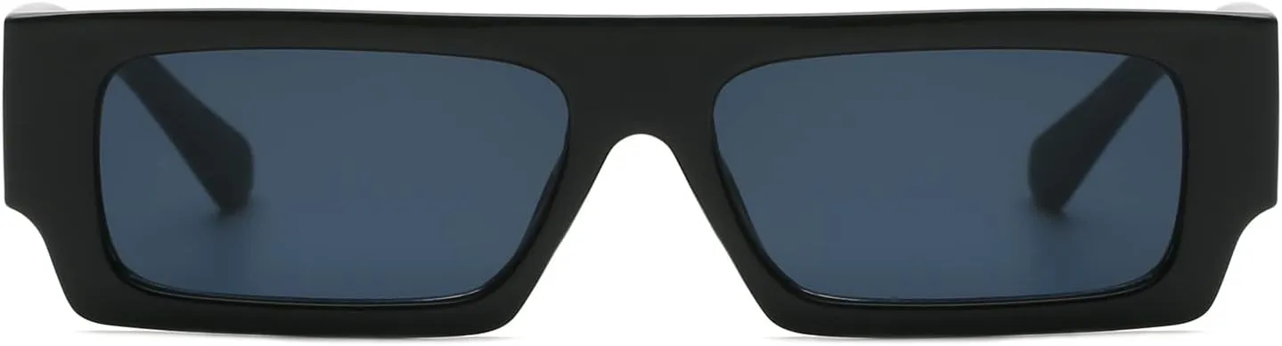 Long Keeper Retro Small Rectangle Sunglasses Women Vintage Square Men Glasses Trendy Chunky Sun Glasses UV400