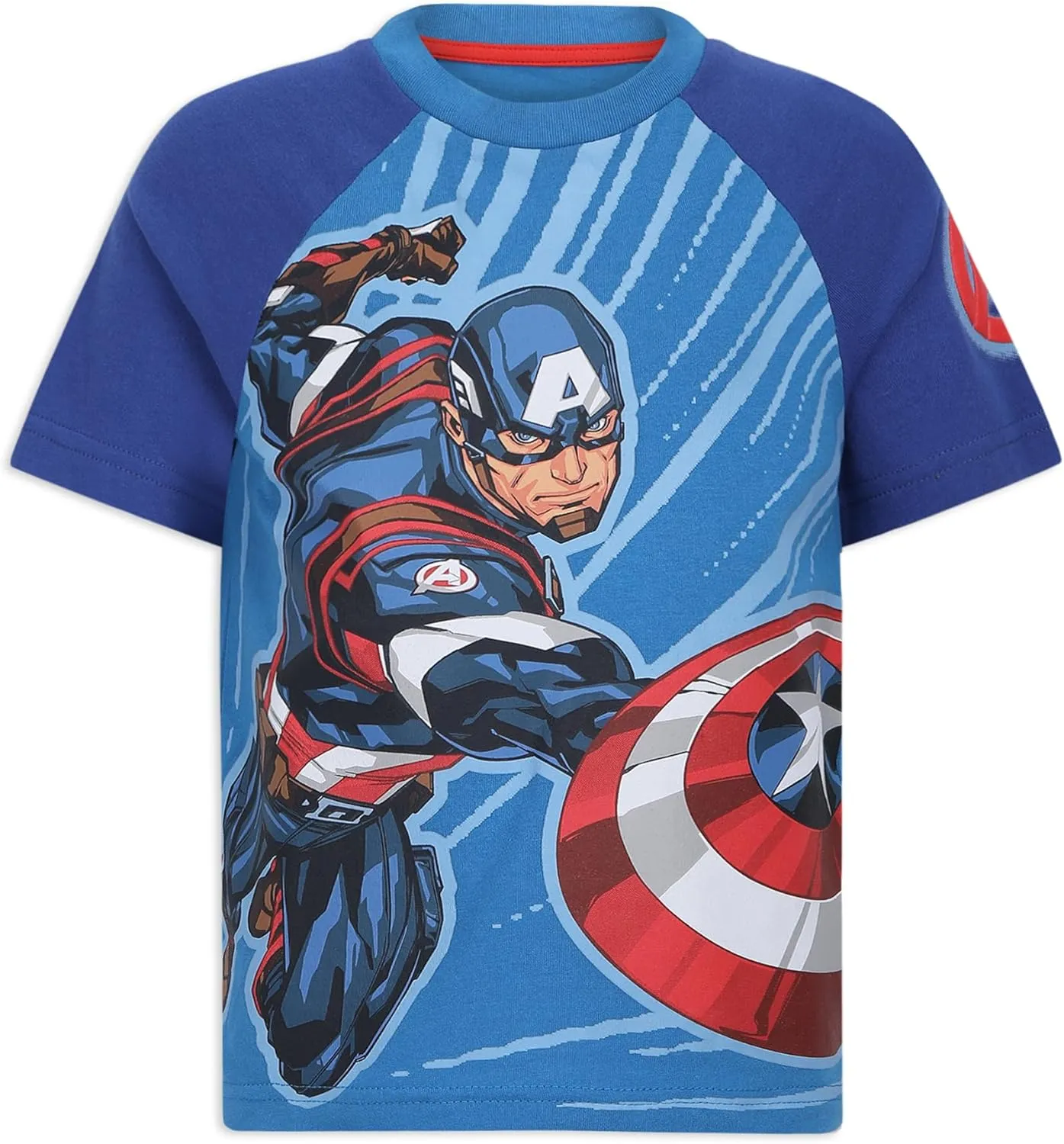 Marvel Little Avengers Boy's 4-Pack Superhero Short Sleeve Tee Shirt Set