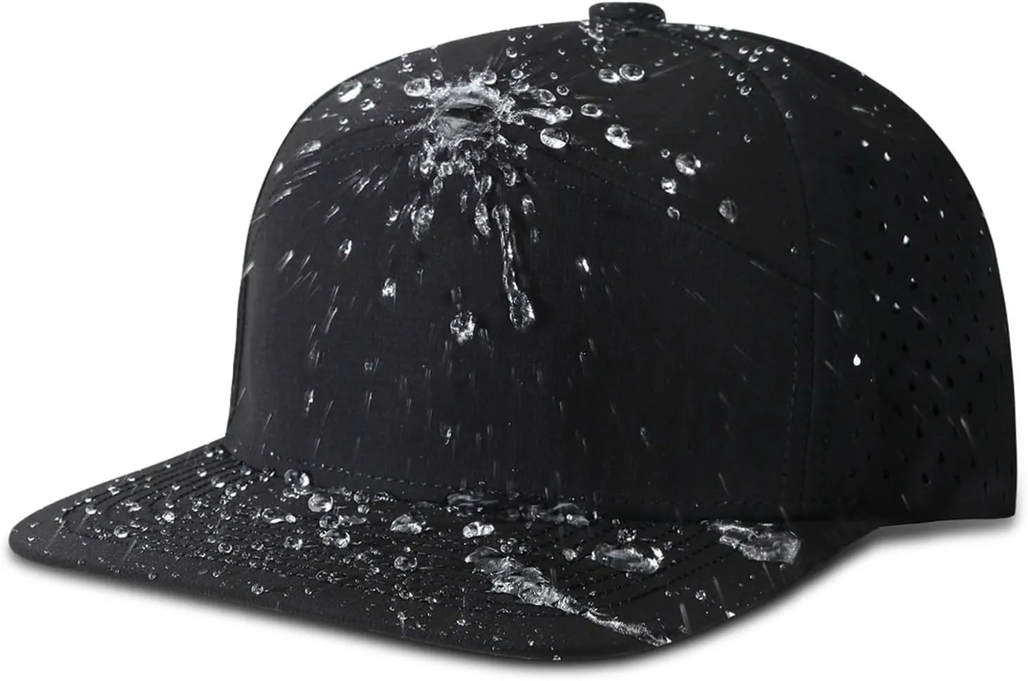 Men Flat Brim Baseball Cap Adjustable Performance Snapback Hat Perforated Cap Caps Dad