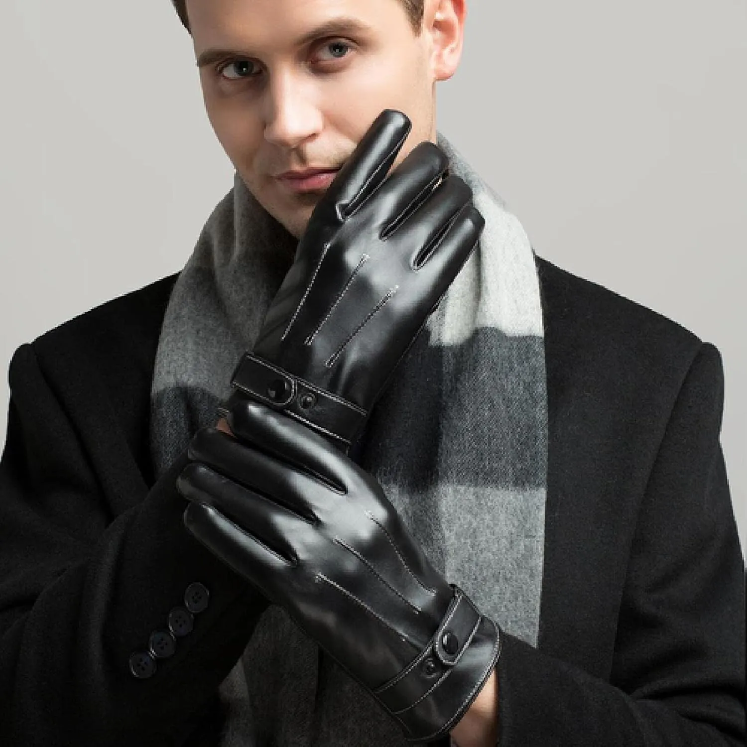 Mens Gloves Winter Gloves with Touchscreen Fingers Men's Gloves Windproof and Warm Touch Screen Gloves Winter Warm Gloves