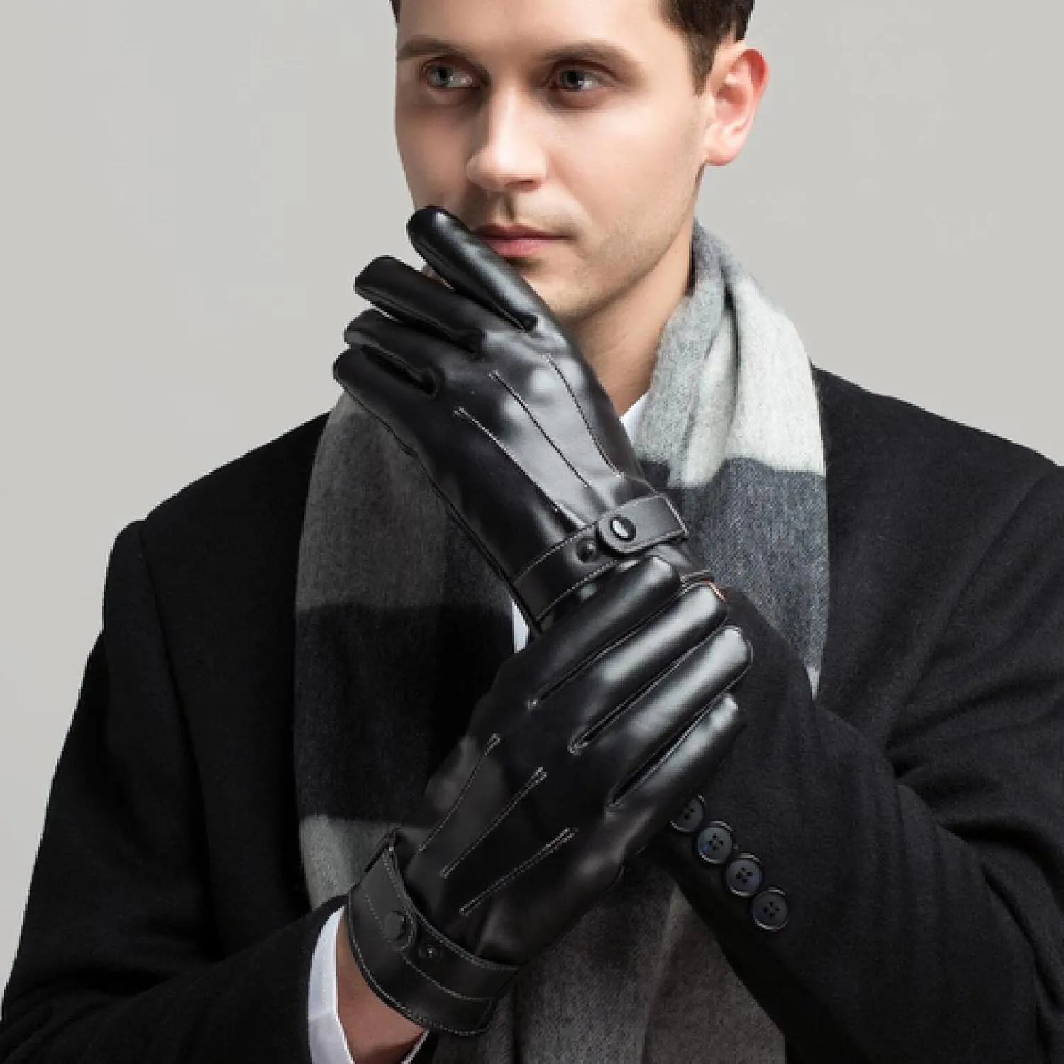 Mens Gloves Winter Gloves with Touchscreen Fingers Men's Gloves Windproof and Warm Touch Screen Gloves Winter Warm Gloves