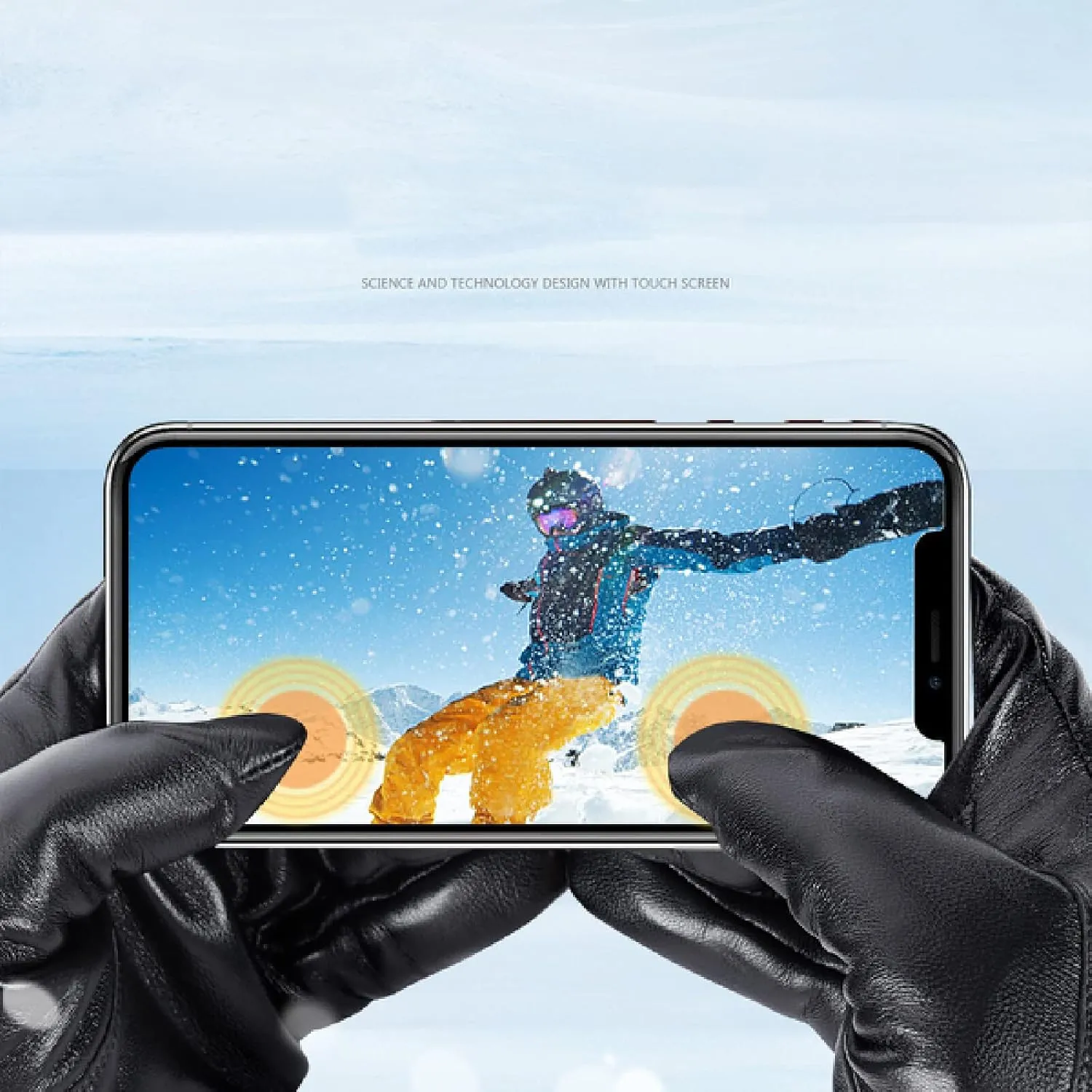 Mens Gloves Winter Gloves with Touchscreen Fingers Men's Gloves Windproof and Warm Touch Screen Gloves Winter Warm Gloves