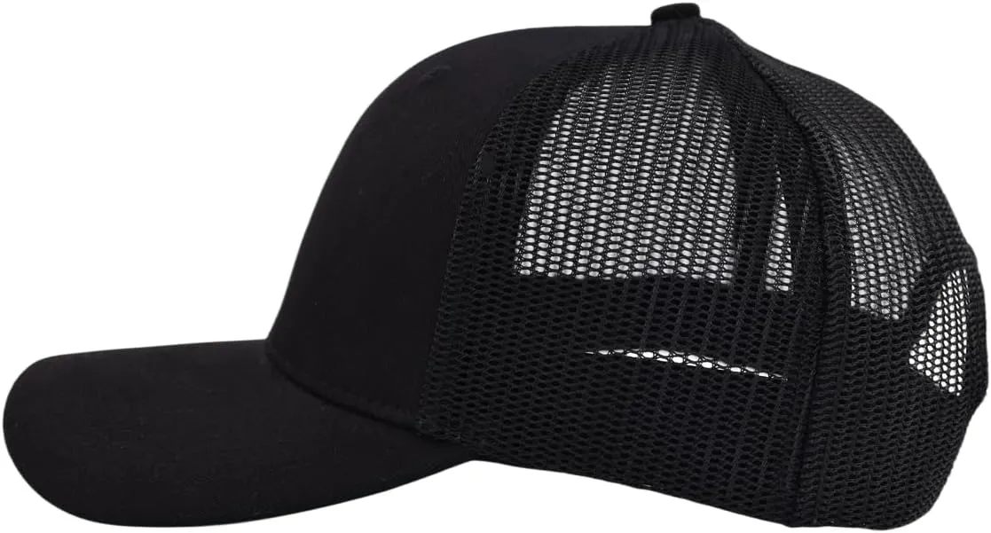 M,L,XL,2XL Classic Mesh Trucker Hat for Men,Blank Adjustable Solid Color Snapback Baseball Cap