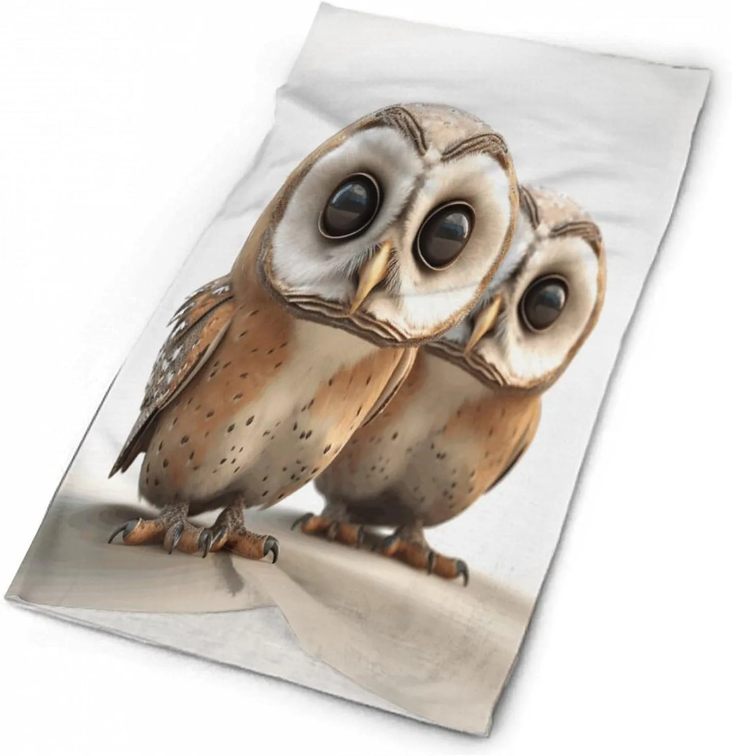 Neck Gaiter Face Cover Scarf Windproof Face Cover Funny Owlprinted Sun Cooling Scarf for Skiing Fishing Hiking Cycling