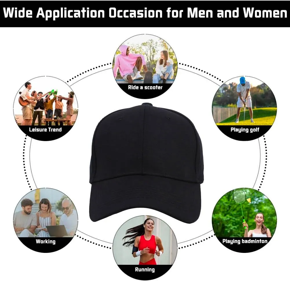 Outdoor Baseball Hat Cap Classic Cotton Unisex Adjustable Plain Dad Hat