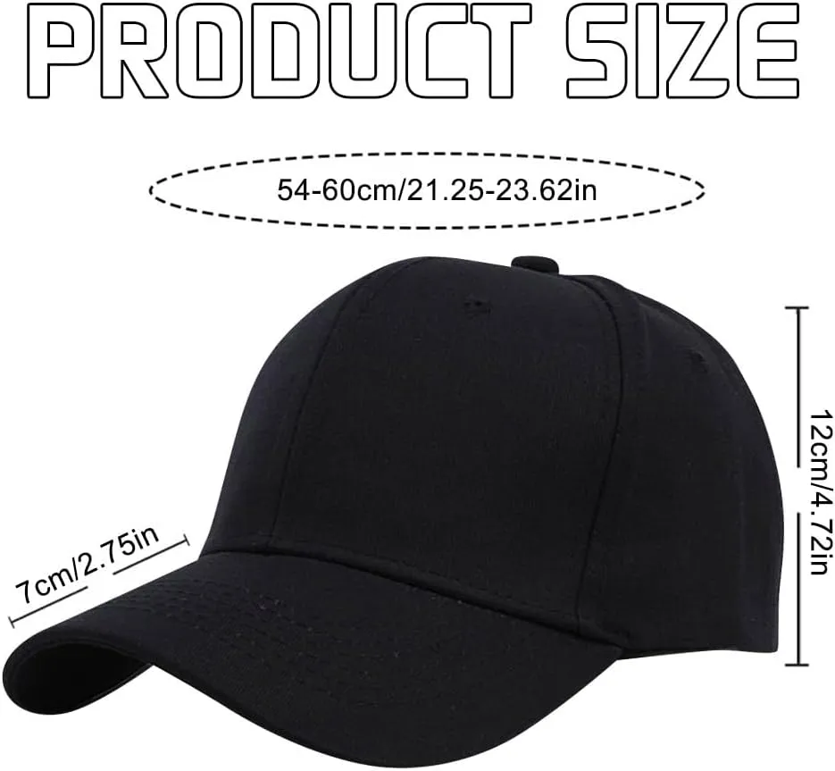 Outdoor Baseball Hat Cap Classic Cotton Unisex Adjustable Plain Dad Hat