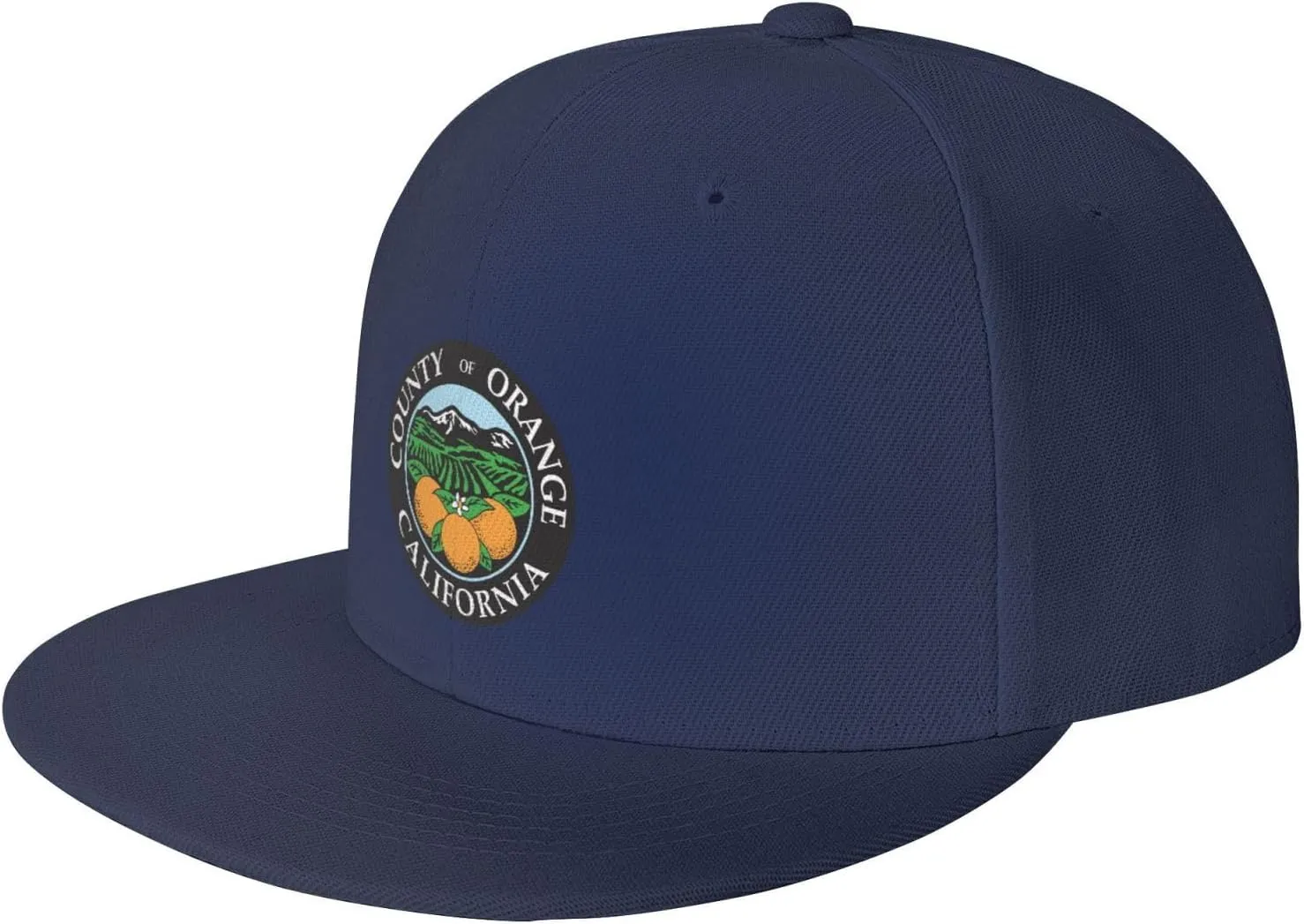 POOEDSO Seal of Orange County, California Snapback Hats for Men Baseball Cap Trucker Hat Flat Brim Hats
