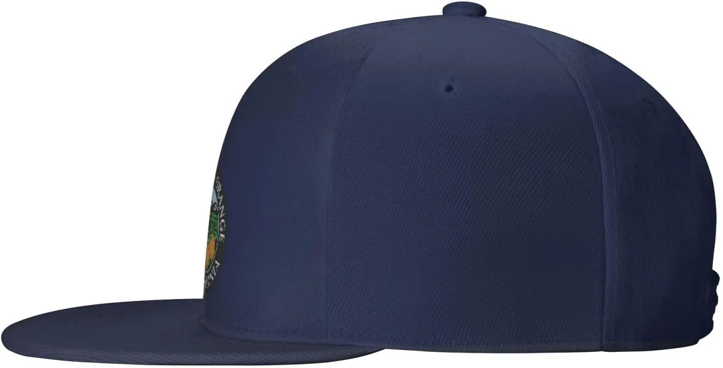 POOEDSO Seal of Orange County, California Snapback Hats for Men Baseball Cap Trucker Hat Flat Brim Hats