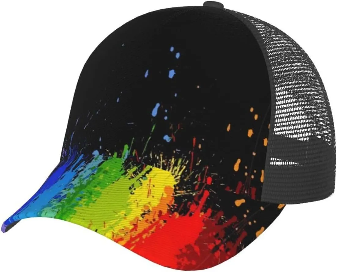 Rainbow Pride LGBT Gay Pride Sun Baseball Hats Adjustable Baseball Sun Cap Hats for Men Women