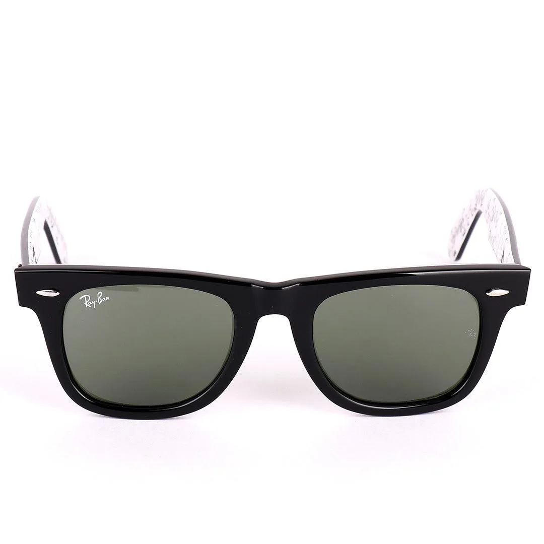 Ray-Ban All Black Wayfarer Black Signature Scripted Sunglasses