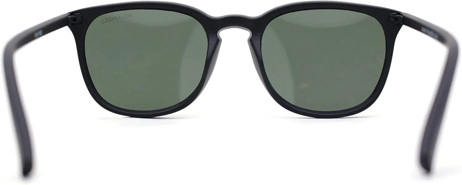 SA106 Polarized Gentlemanly Minimal Keyhole Bridge Thin Horn Rim Sunglasses