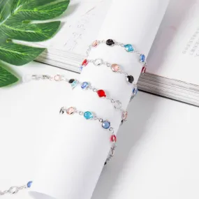 Silver Multicoloured Jewel Sunglasses Chain