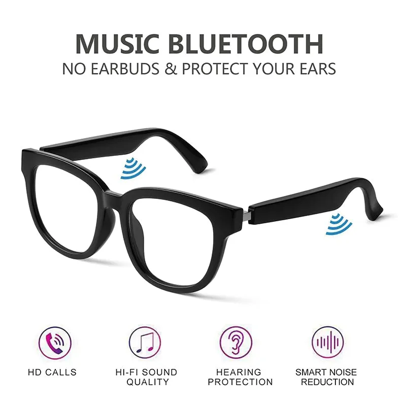 Smart Bluetooth 5.0 Waterproof Call Headphones Anti-Blue Light Music IP67 Wireless glasses
