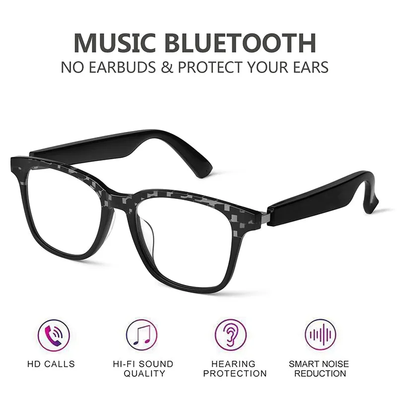 Smart Bluetooth 5.0 Waterproof Call Headphones Anti-Blue Light Music IP67 Wireless glasses
