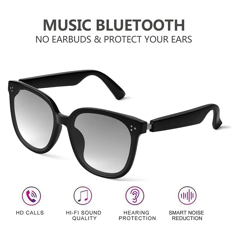 Smart Bluetooth 5.0 Waterproof Call Headphones Anti-Blue Light Music IP67 Wireless glasses