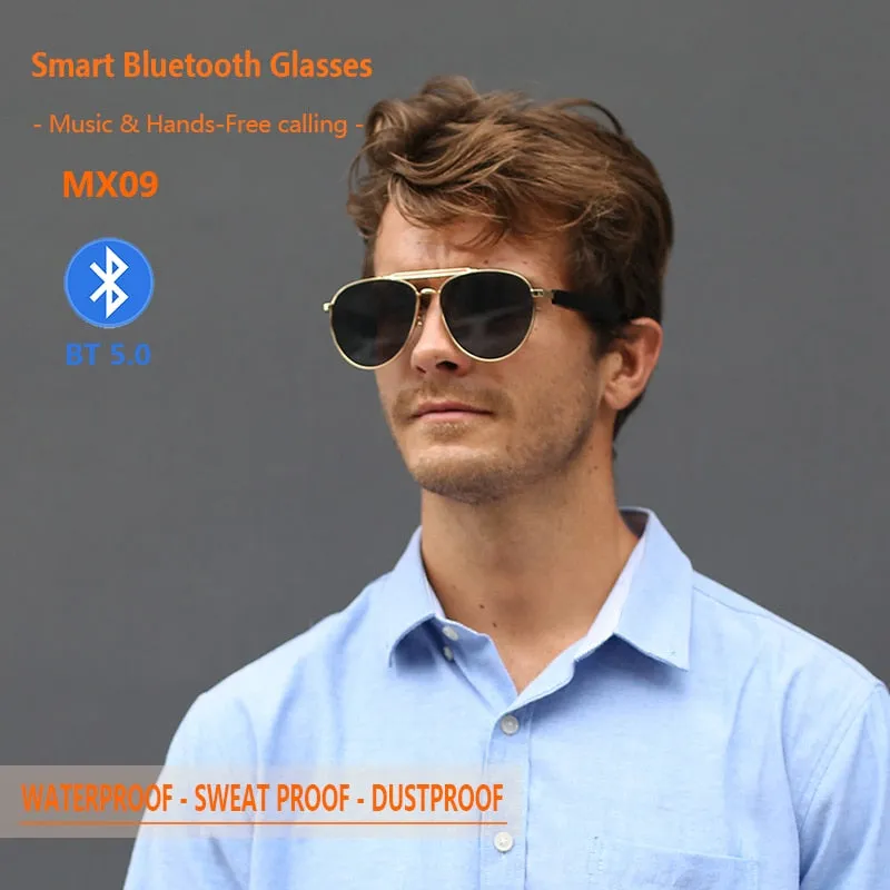 Smart Bluetooth 5.0 Waterproof Call Headphones Anti-Blue Light Music IP67 Wireless glasses