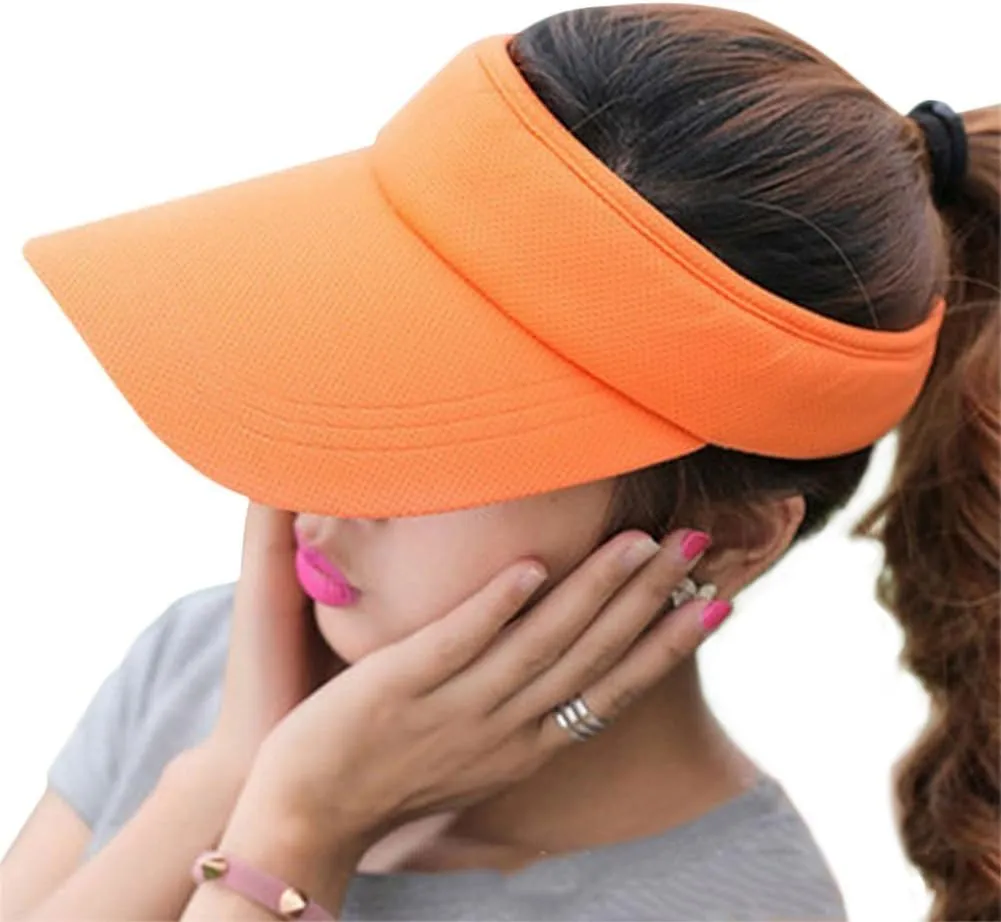 Sports Visor Sun Hats Unisex Men Women Summer Visor Baseball Cap with Thicker Sweatband