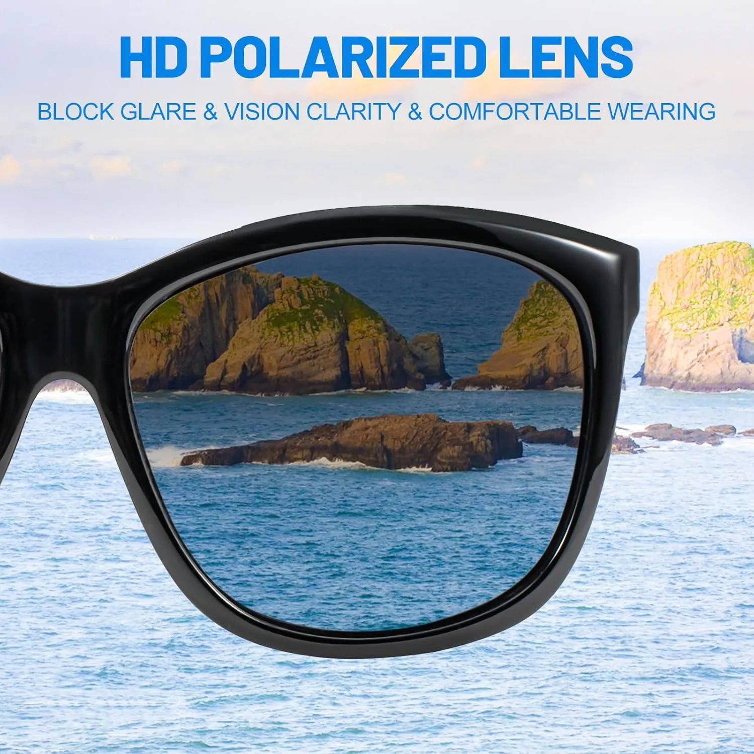 Sunglasses for Women Men Polarized Sun Glasses Trendy Shade Reduce Glare
