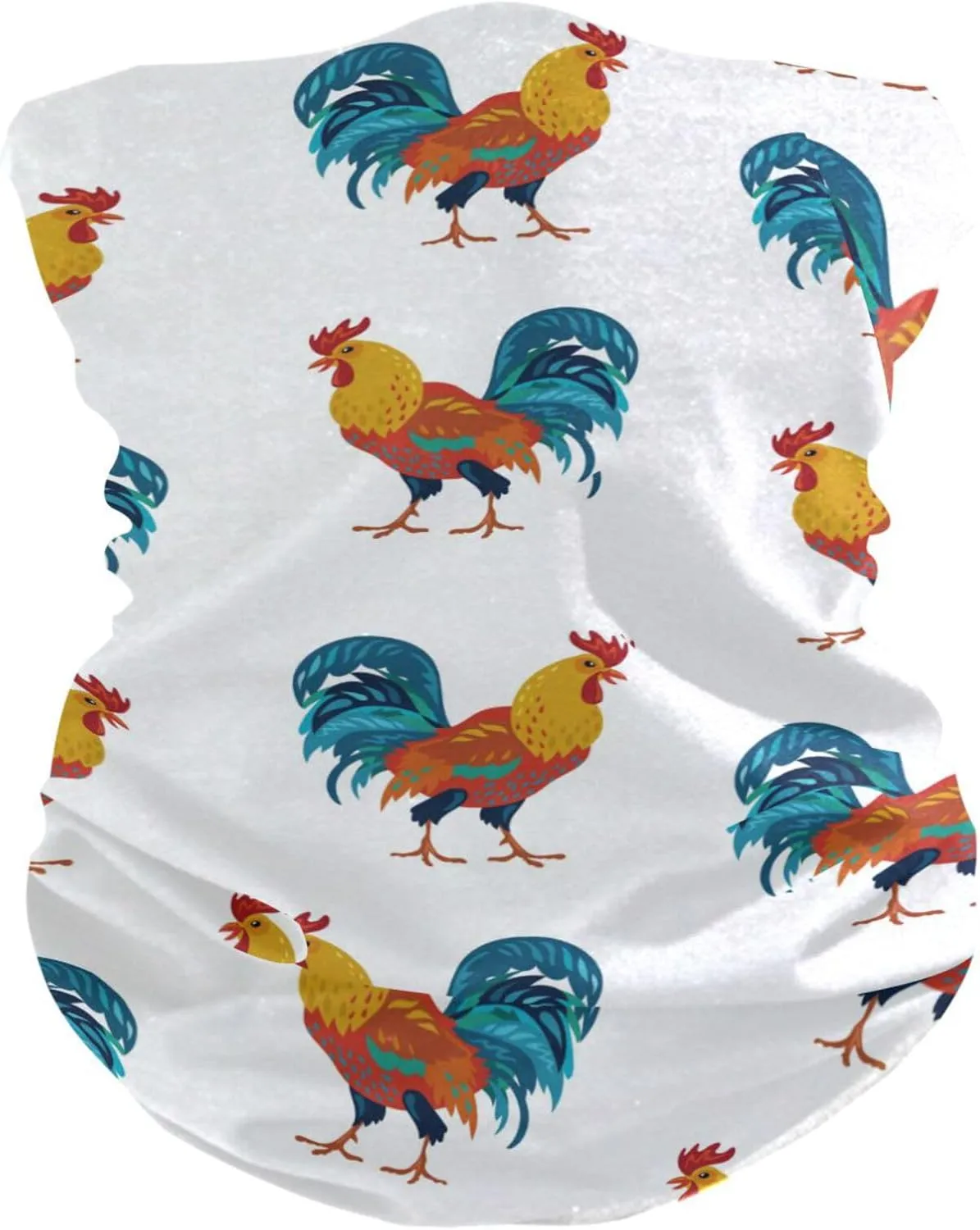 susiyo Bandana Face Mask Bright Rooster Seamless Neck Gaiter UV Sun Protection Face Scarf for Outdoor Running